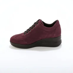 Comfortabele leren sneakers met sleehak, LWG gecertificeerd