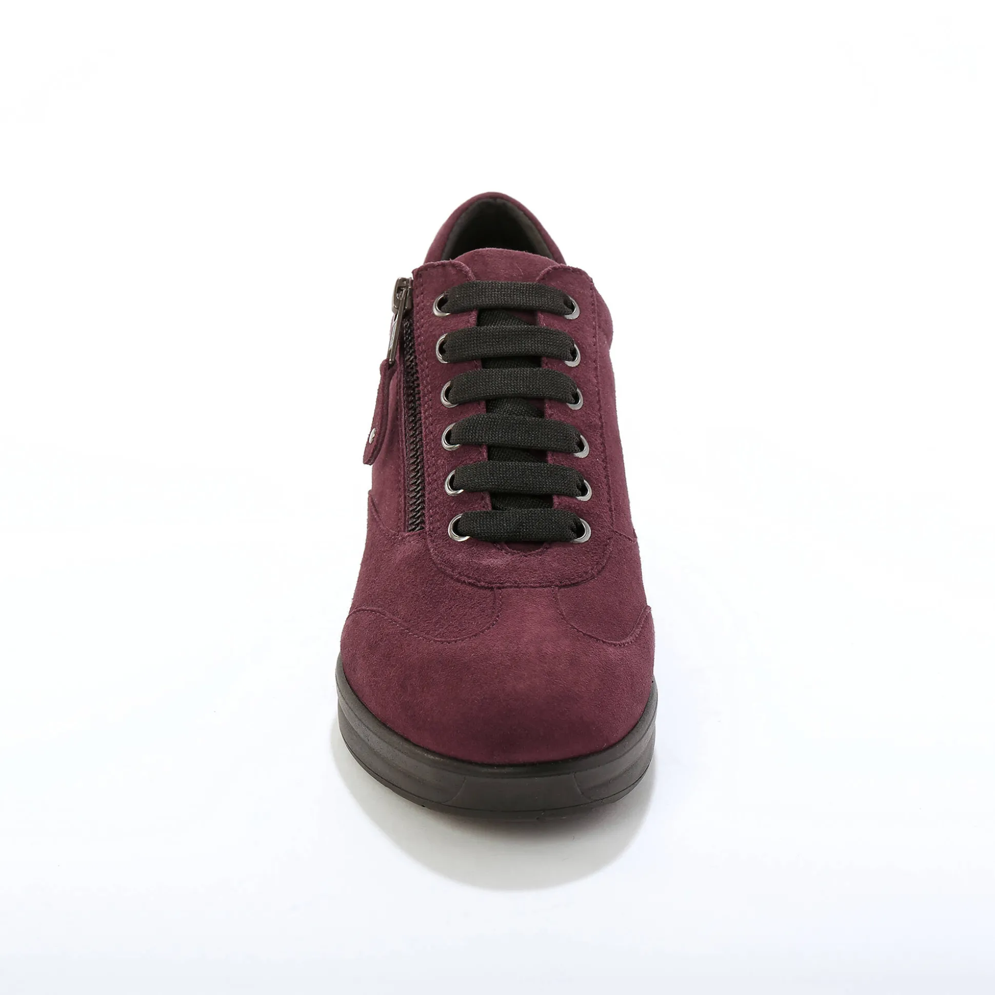 Comfortabele leren sneakers met sleehak, LWG gecertificeerd