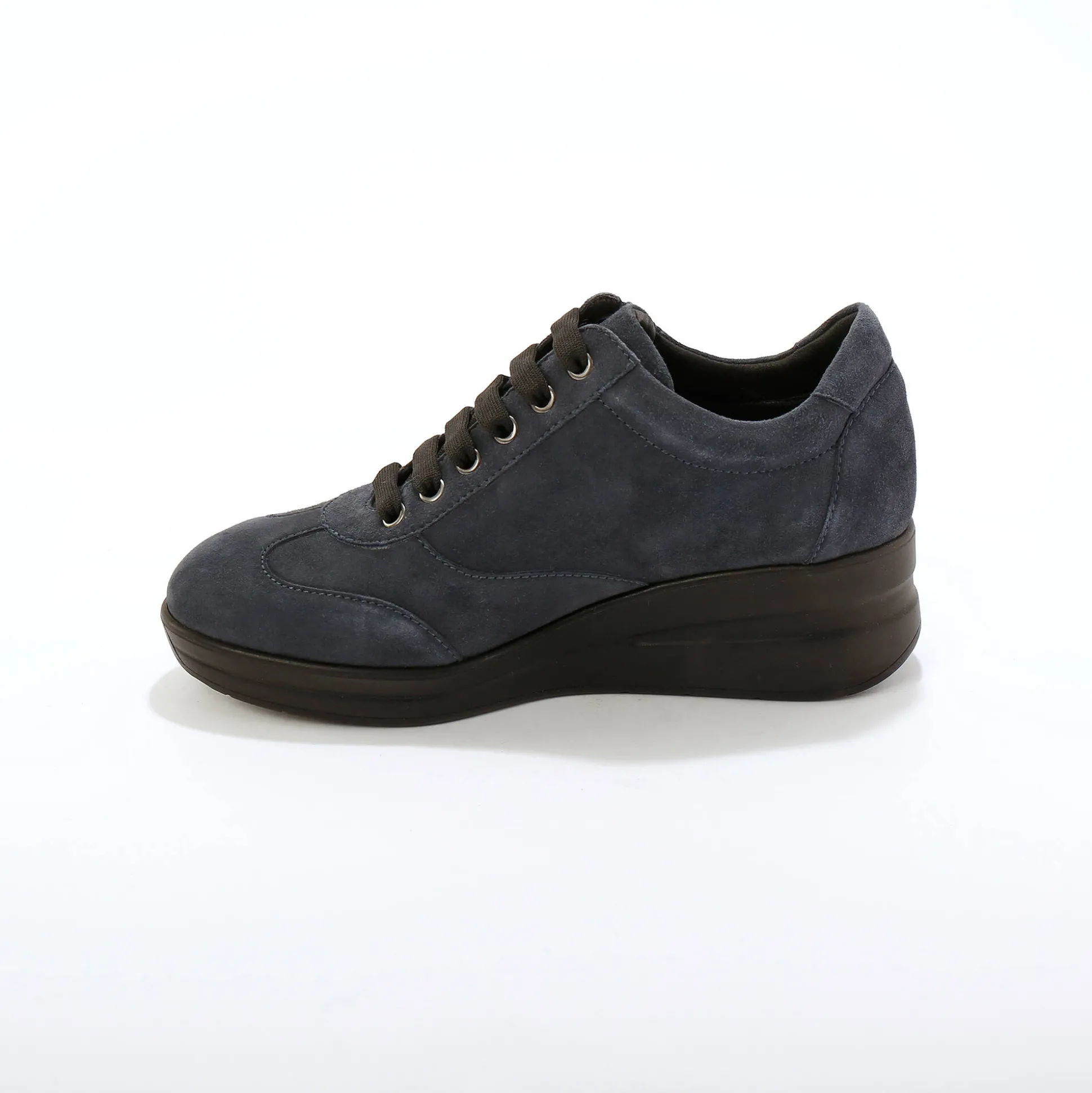 Comfortabele leren sneakers met sleehak, LWG gecertificeerd