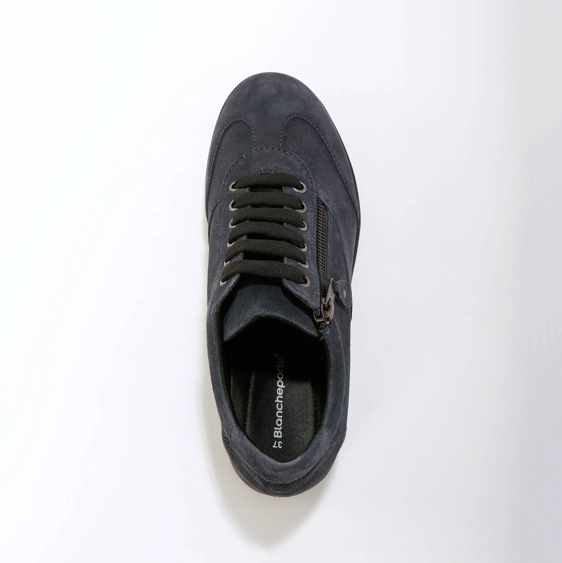 Comfortabele leren sneakers met sleehak, LWG gecertificeerd