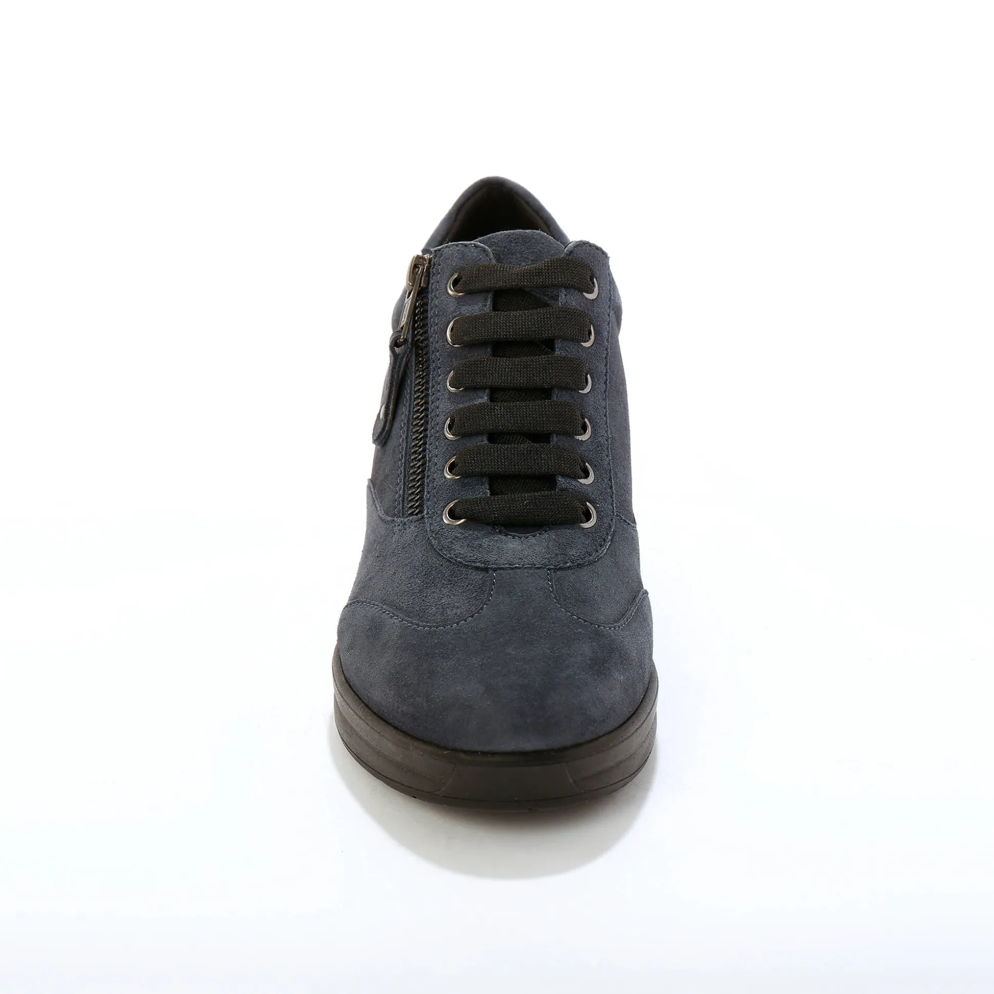 Comfortabele leren sneakers met sleehak, LWG gecertificeerd