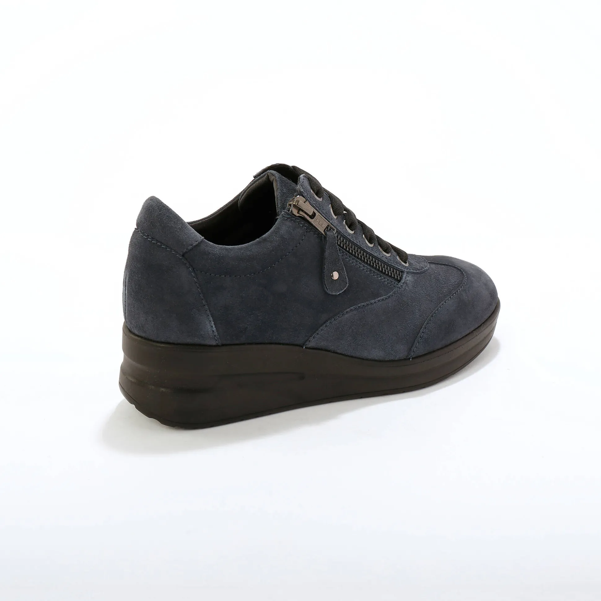 Comfortabele leren sneakers met sleehak, LWG gecertificeerd