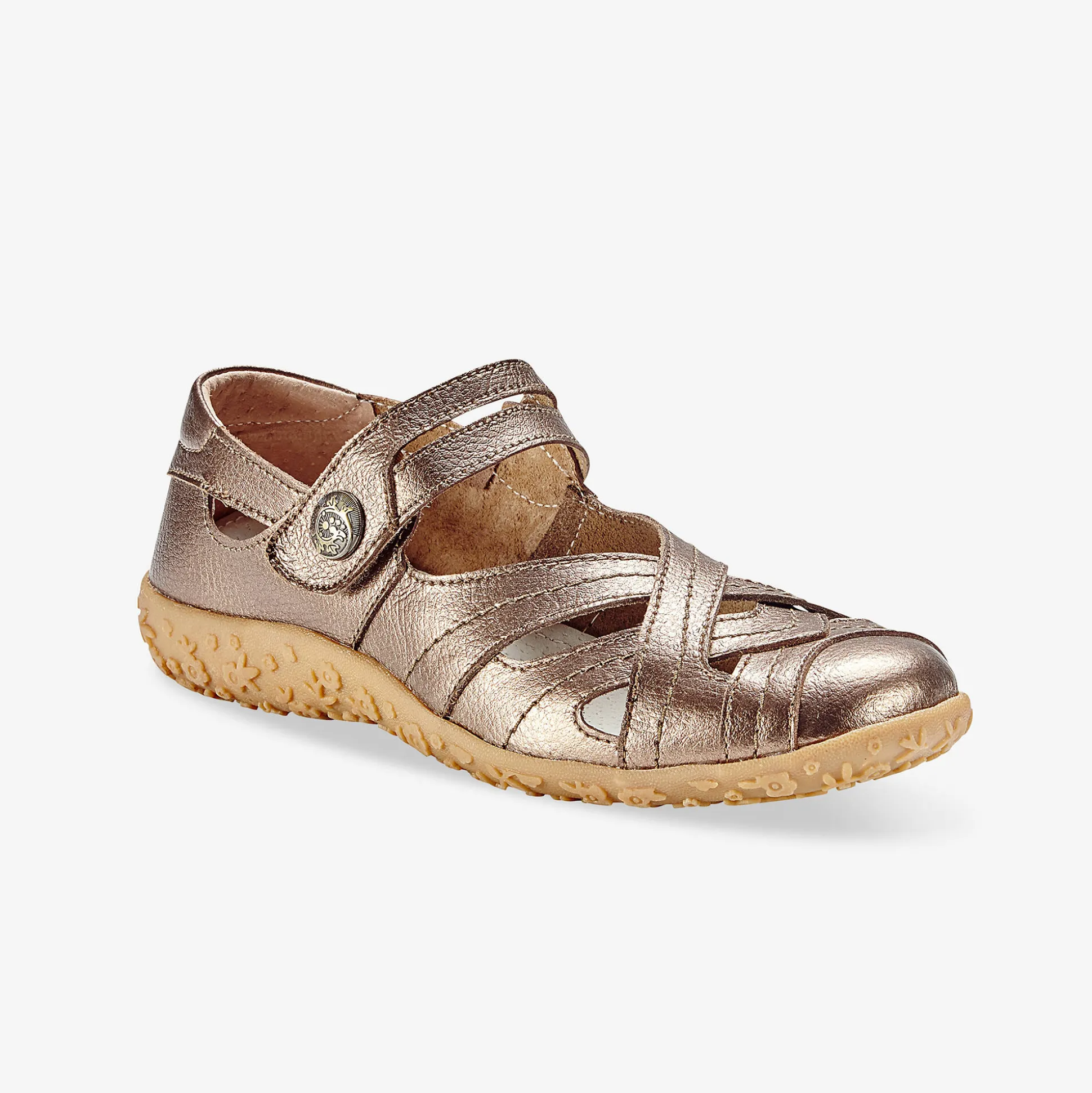 Comfortschoenen in ultrasoepel leer - bronskleur