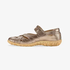 Comfortschoenen in ultrasoepel leer - bronskleur