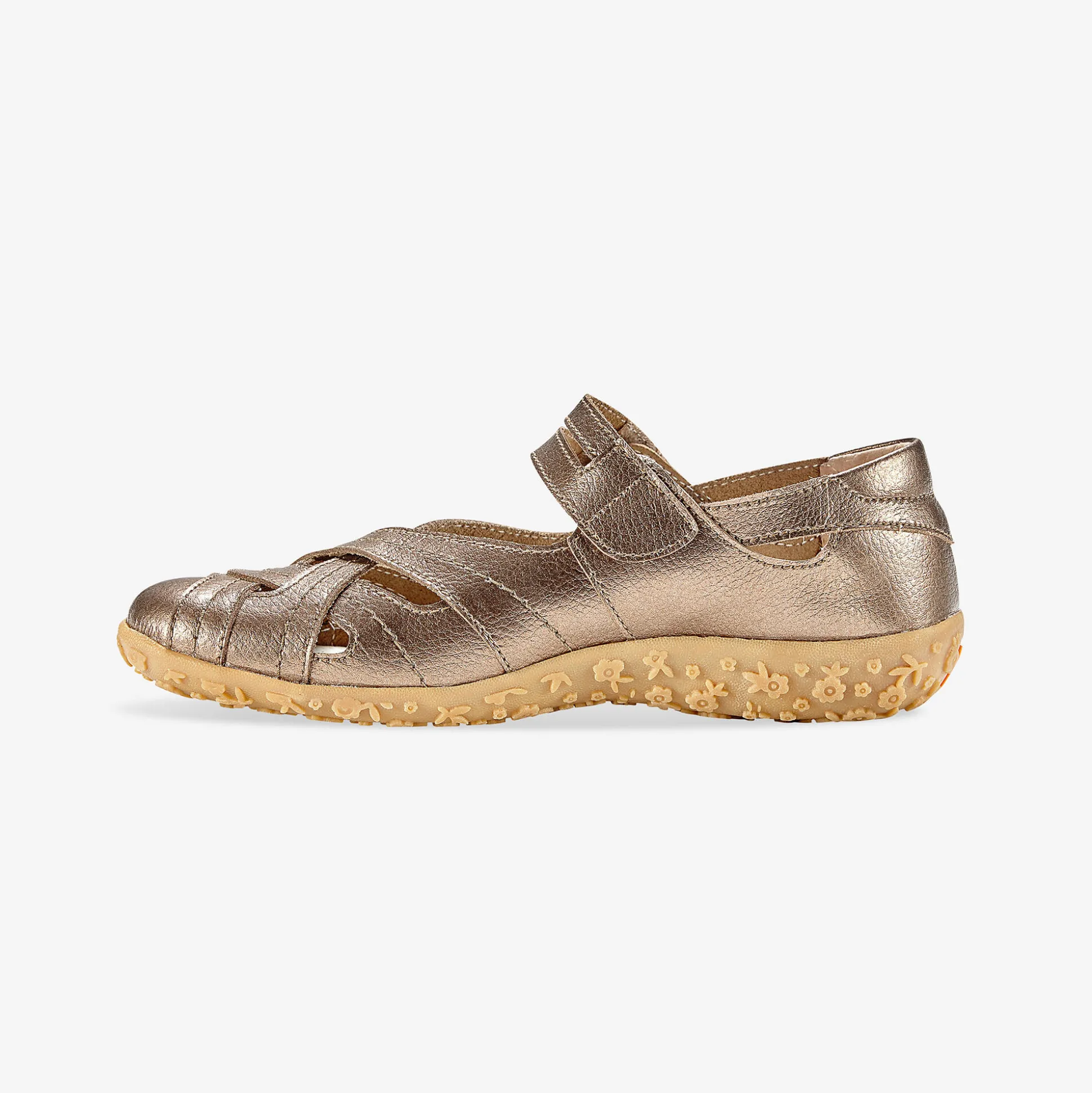 Comfortschoenen in ultrasoepel leer - bronskleur