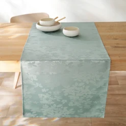 Damast tafellaken met bladerenprint Colombine®