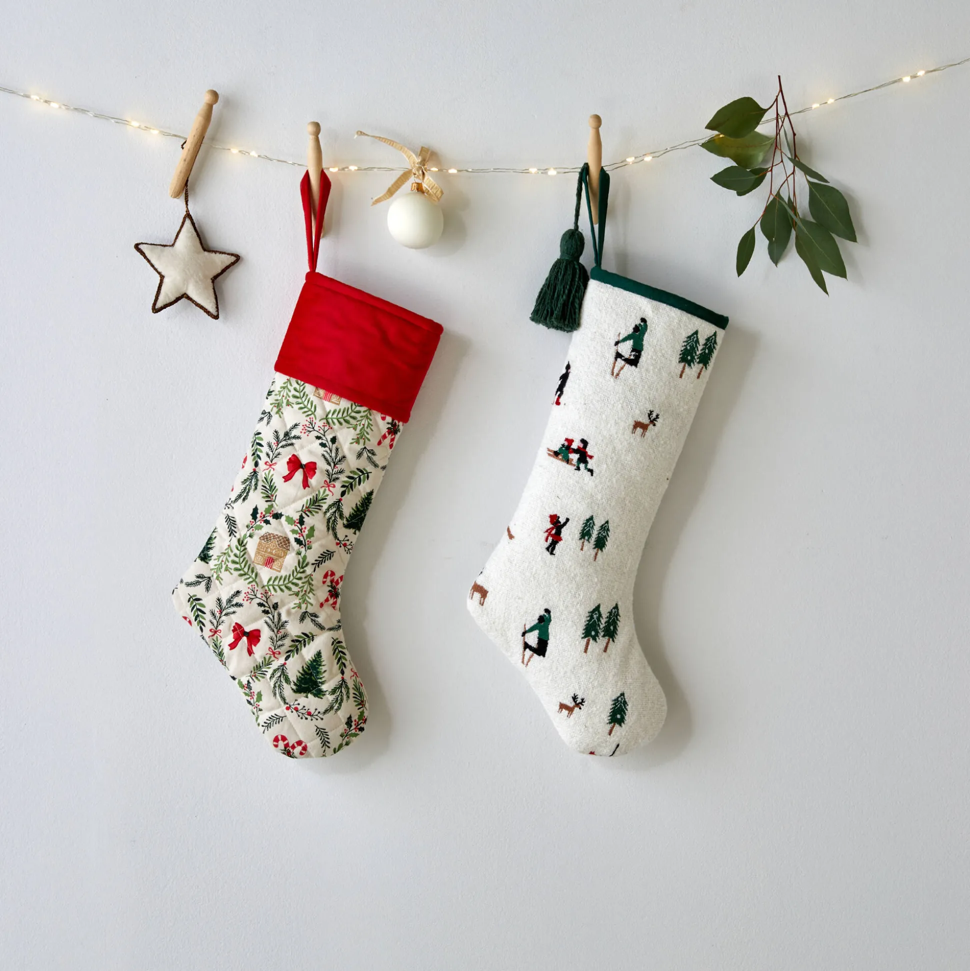 Decoratieve kerstsok