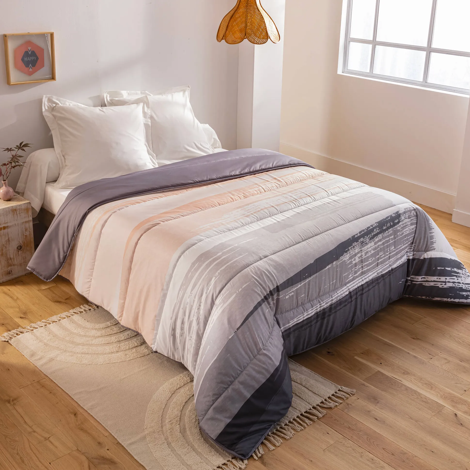 Dekbed in microvezel met Pastel print 400g/m2