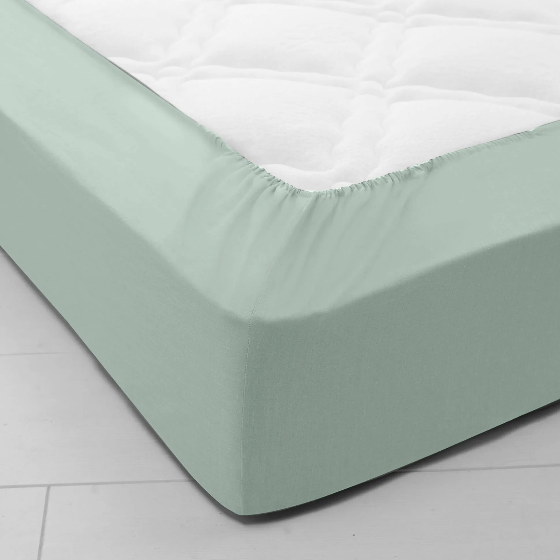 Drap-housse uni flanelle bonnets 32 cm