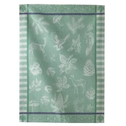 Droogdoek in jacquardkatoen met bosthema - set van 3
