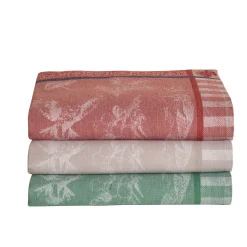 Droogdoek in jacquardkatoen met bosthema - set van 3