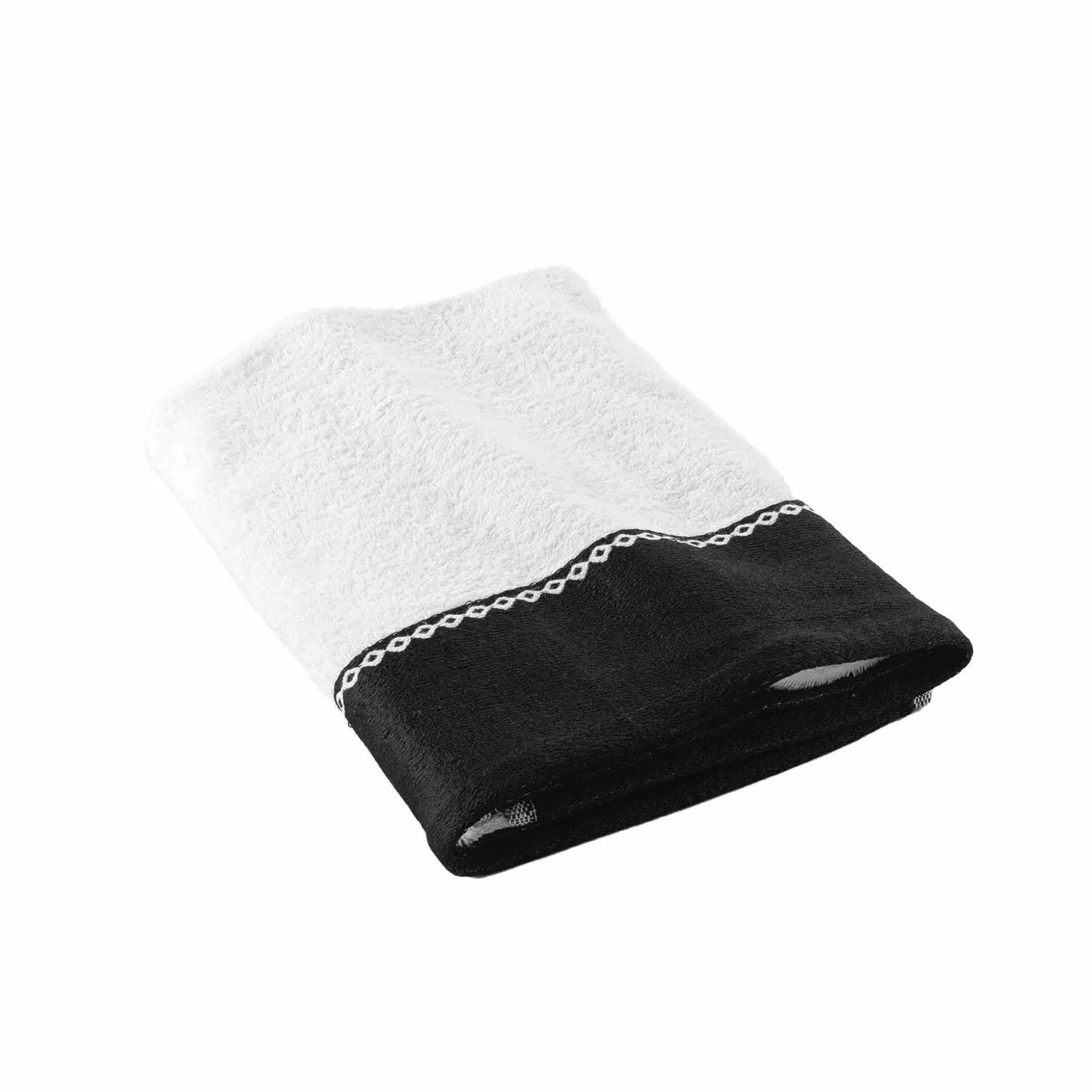 Effen badlinnen 450 g/m² met jacquard sierrand, zacht comfort
