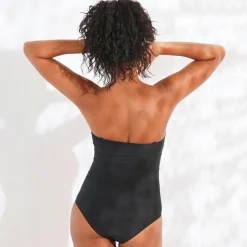 Effen badpak met bustier - verwijderbare bandjes
