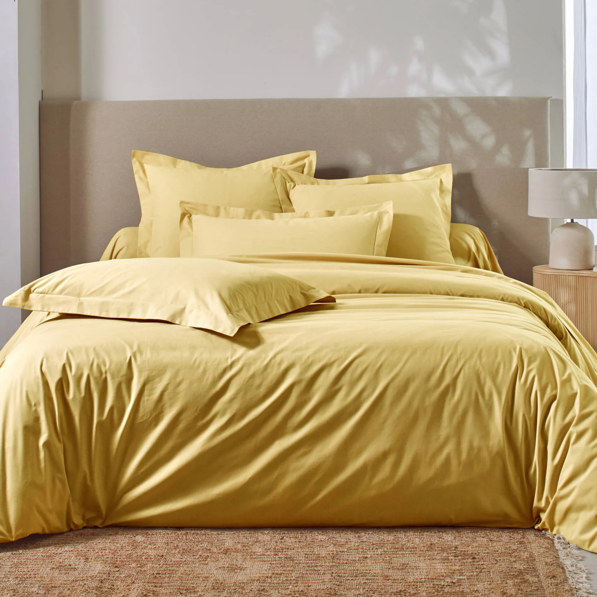 Effen bedlinnen - biokatoen