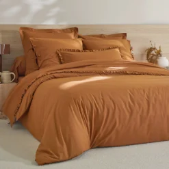 Effen bedlinnen in katoenbatist