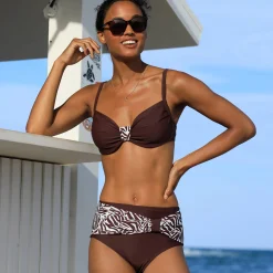 Effen bikinibeha met beugels en drapering