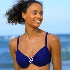 Effen bikinibeha met beugels en drapering