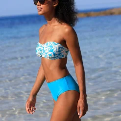 Effen bikinislip met hoge taille Solaro