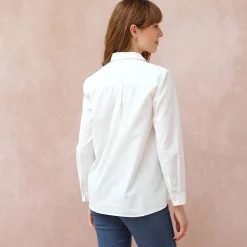 Effen bloes met knoopsluiting