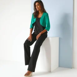 Effen bolero met 3/4-mouwen