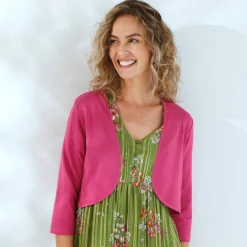 Effen bolero met 3/4-mouwen