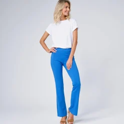 Effen bootcut legging, elastische taille