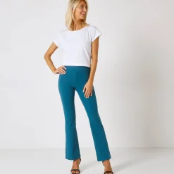 Effen bootcut legging, elastische taille