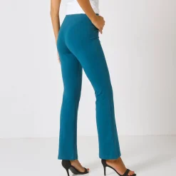 Effen bootcut legging, elastische taille