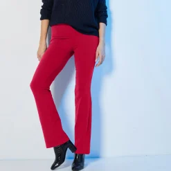 Effen bootcut legging, elastische taille