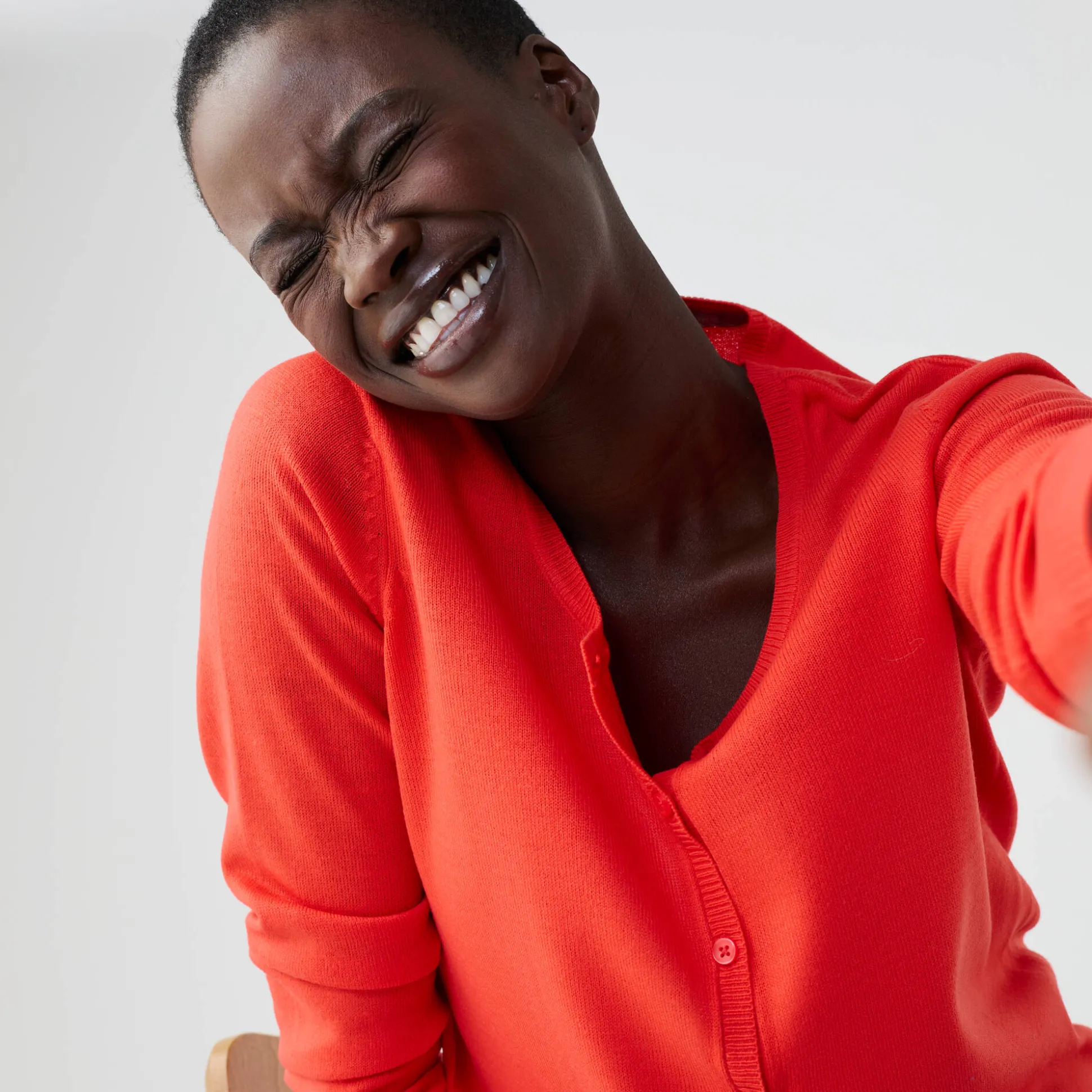 Effen cardigan met kasjmiertouch