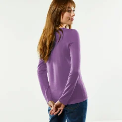 Effen cardigan met kasjmiertouch