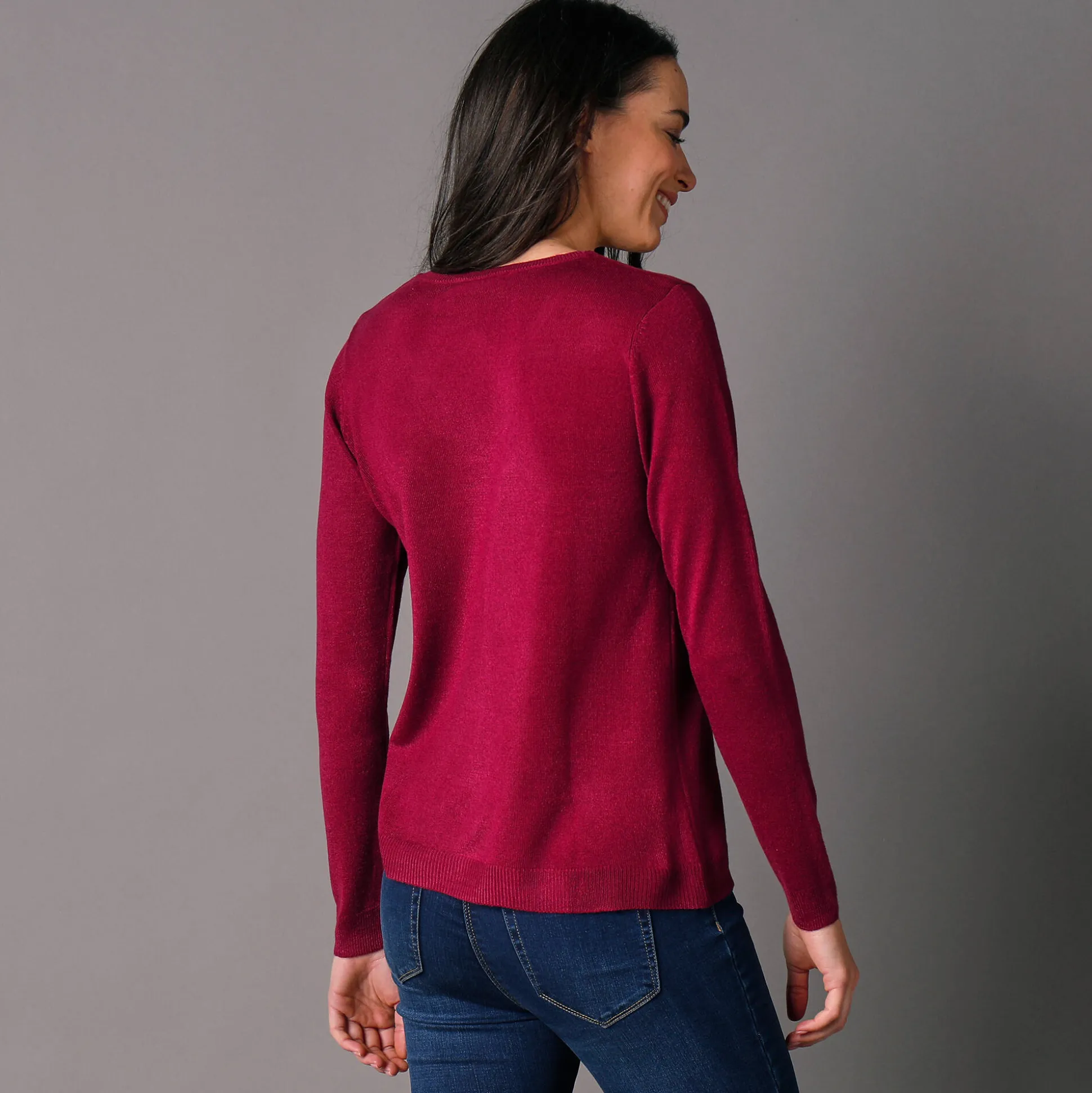 Effen cardigan met kasjmiertouch