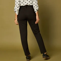 Effen chino broek, milanotricot
