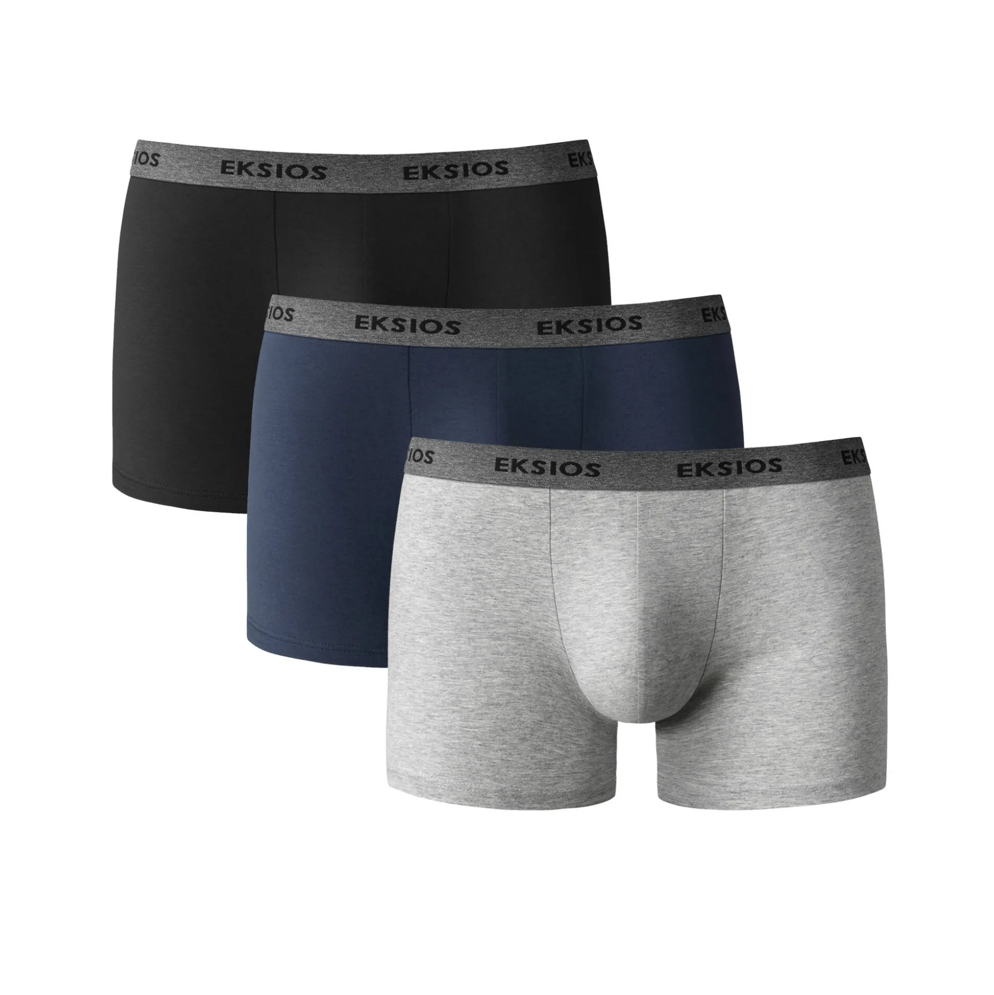 Effen, halflange shorty - set van 3