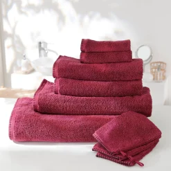 Effen handdoek 540g/m² luxe comfort met paardenstaartsteek