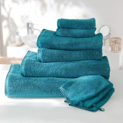 Effen handdoek 540g/m² luxe comfort met paardenstaartsteek