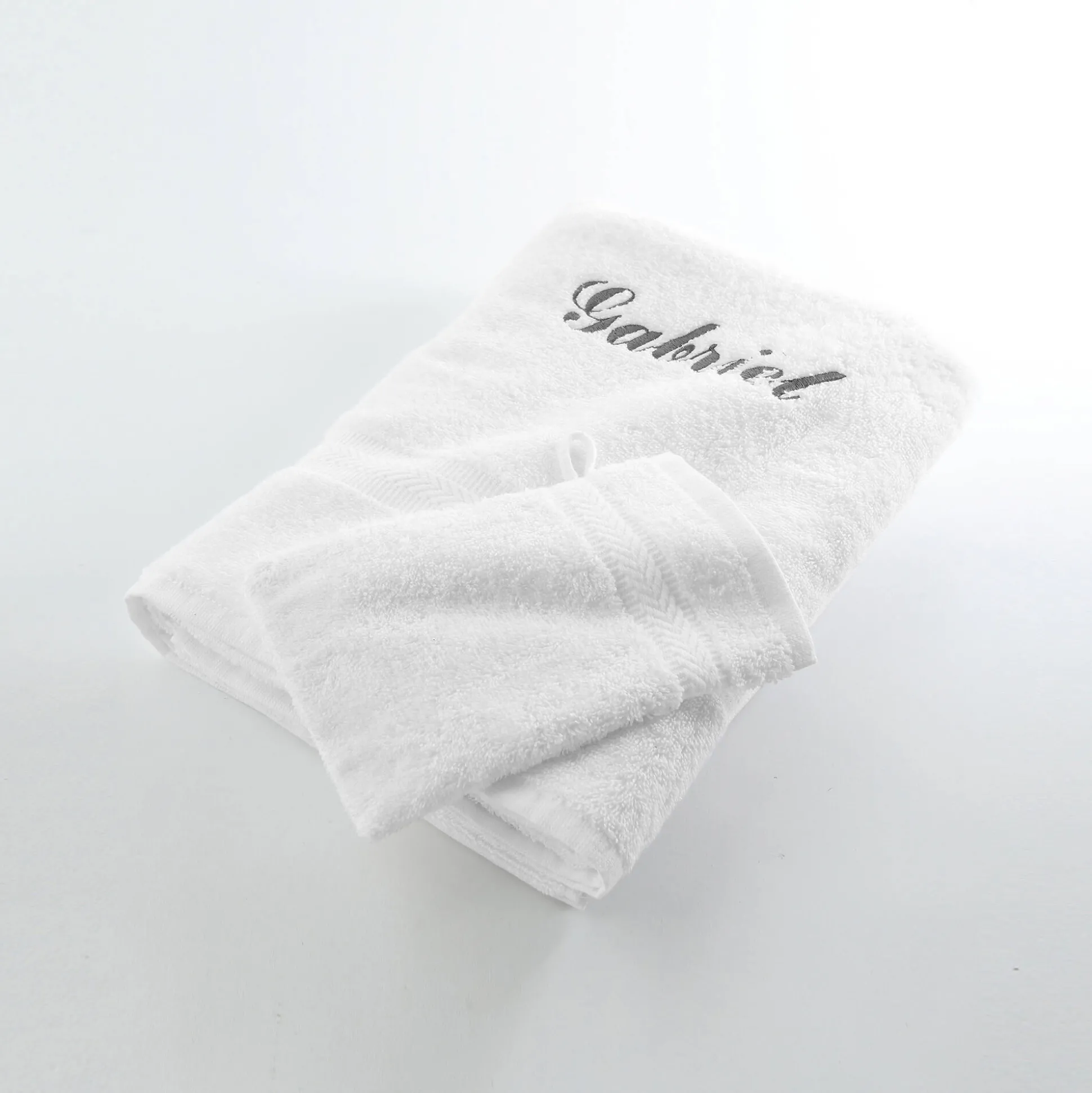 Effen handdoek, zacht comfort, personaliseerbaar