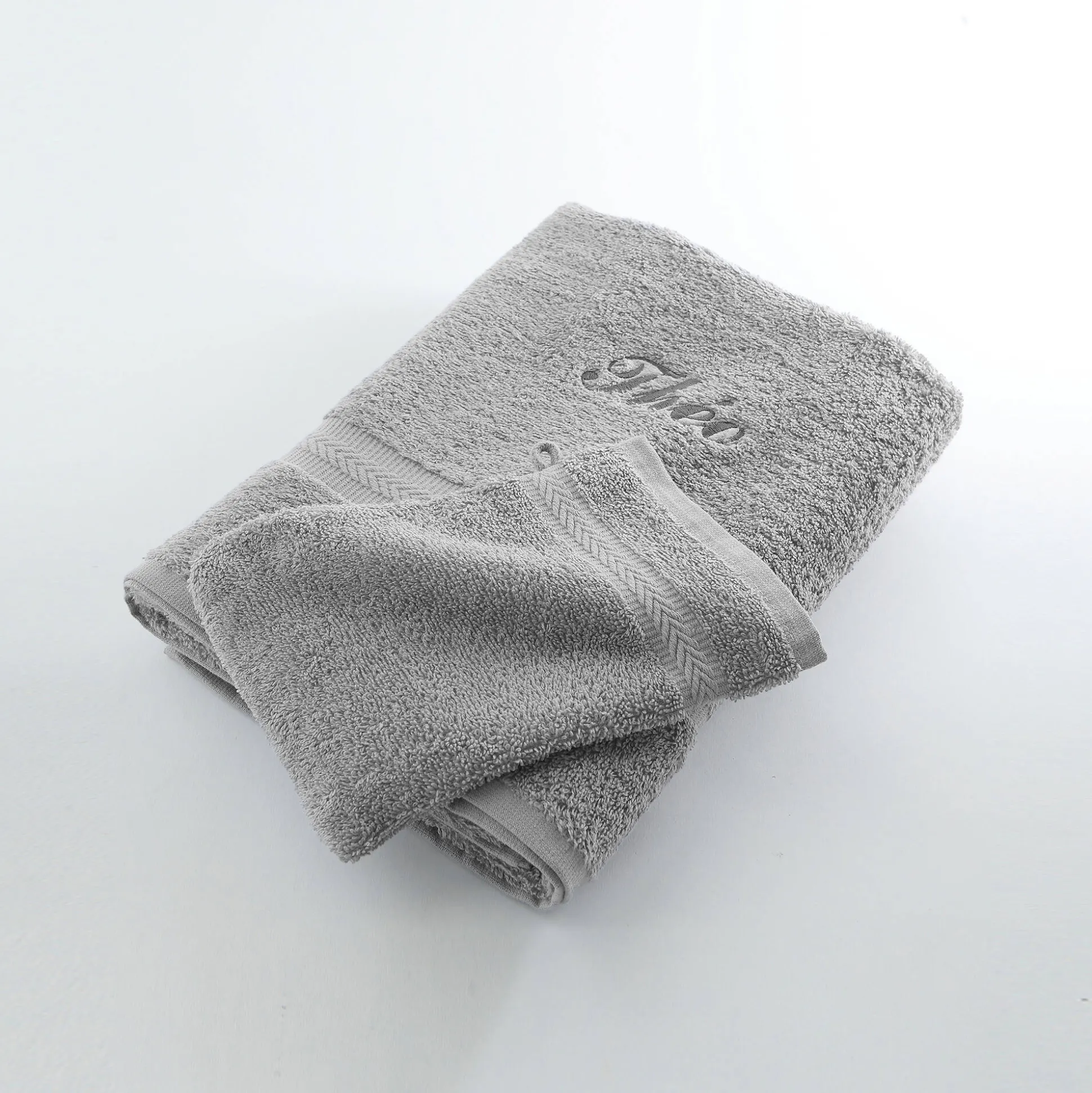 Effen handdoek, zacht comfort, personaliseerbaar