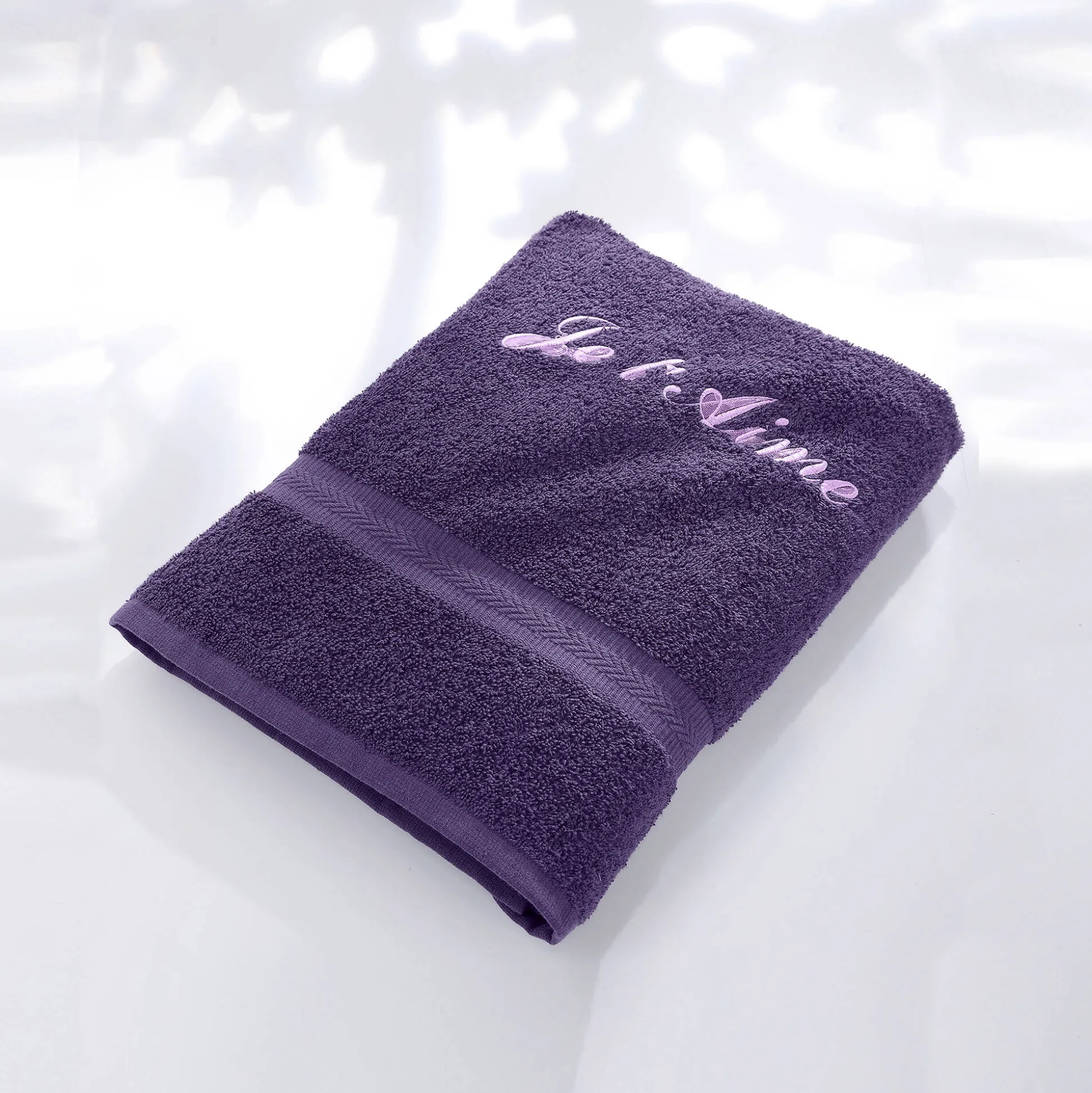 Effen handdoek, zacht comfort, personaliseerbaar
