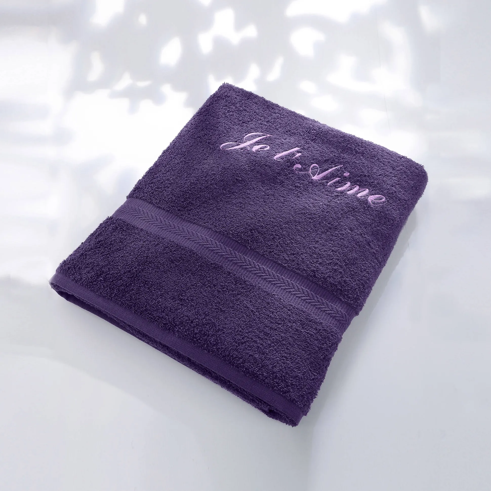 Effen handdoek, zacht comfort, personaliseerbaar