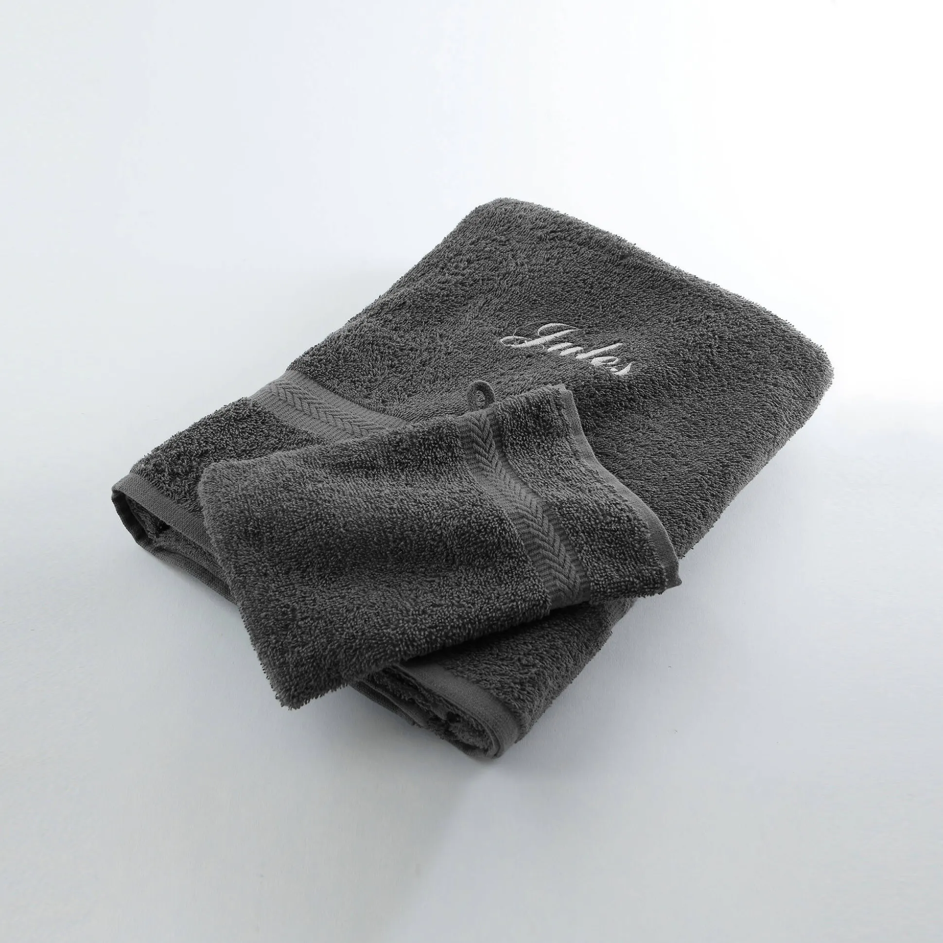 Effen handdoek, zacht comfort, personaliseerbaar