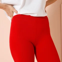 Effen 3/4-legging in stretchtricot