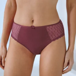 Effen maxislip in katoen en kant Coria - set van 2