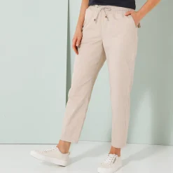 Effen mom fit 7/8-broek, katoen