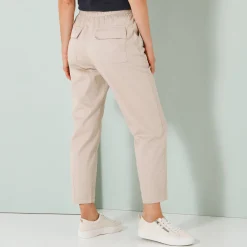 Effen mom fit 7/8-broek, katoen