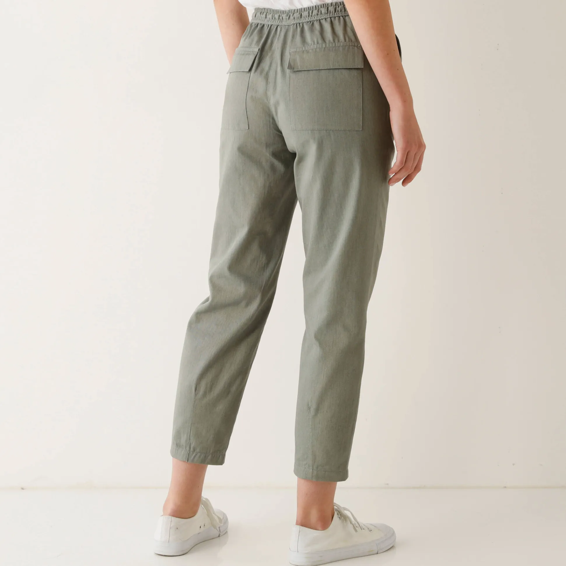 Effen mom fit 7/8-broek, katoen