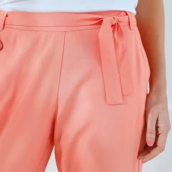 Effen, nauwsluitende broek met 7/8-model, soepel materiaal