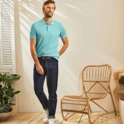 Effen polo in piquétricot met korte mouwen