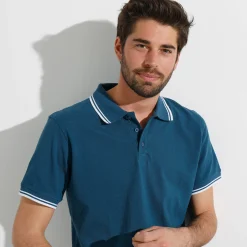 Effen polo in piquétricot met korte mouwen