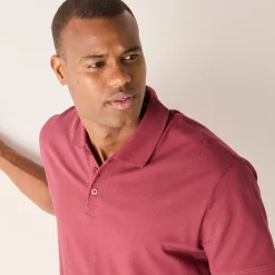 Effen polo in piquétricot met korte mouwen